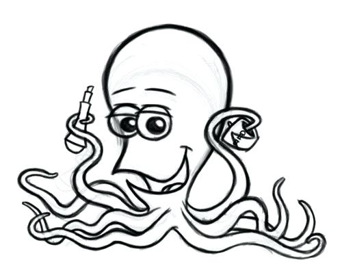 500x402 Octopus Pictures To Draw Draw An Octopus Steps