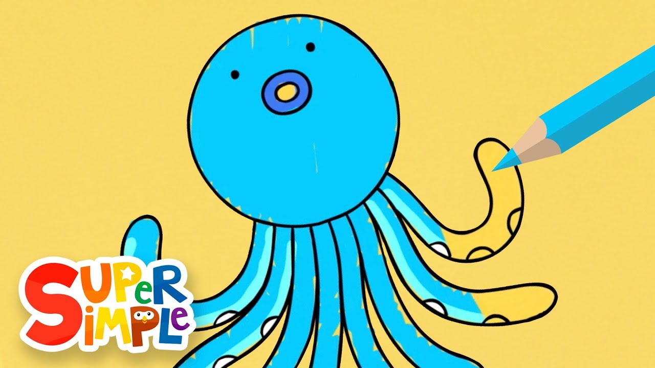 1280x720 Drawing And Coloring An Octopus + More Drawing For Kids Watch