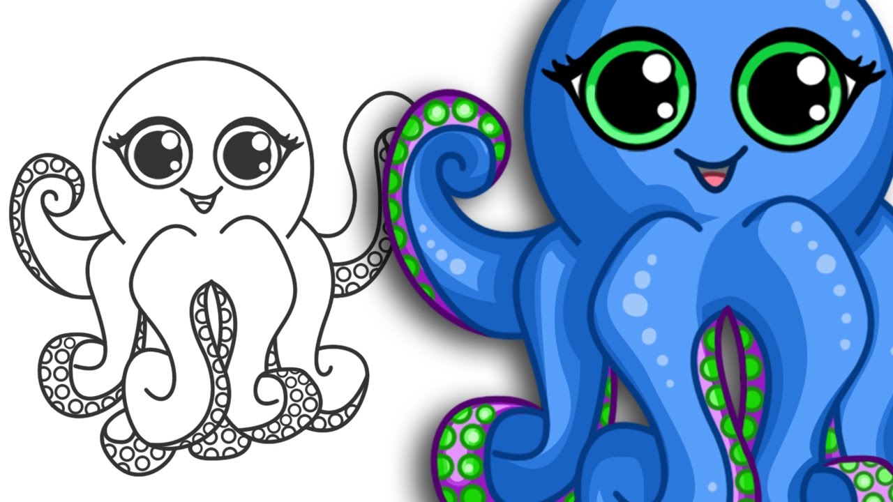 1280x720 Octopus Drawing