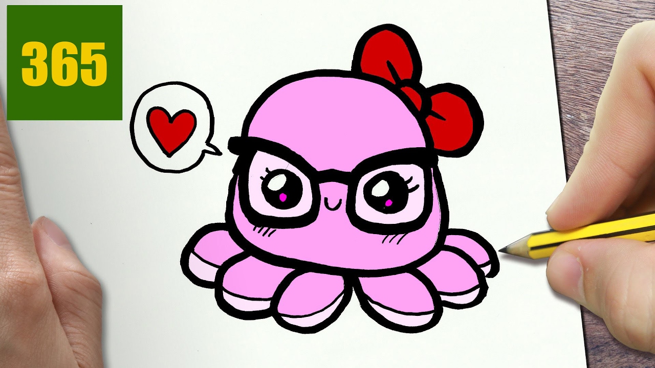 1280x720 How To Draw A Octopus Cute, Easy Step