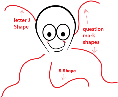 500x410 How To Draw A Cartoon Octopus With Easy Step