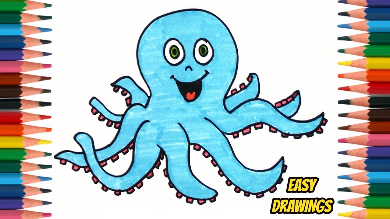 1280x720 Learn How To Draw An Octopus Step
