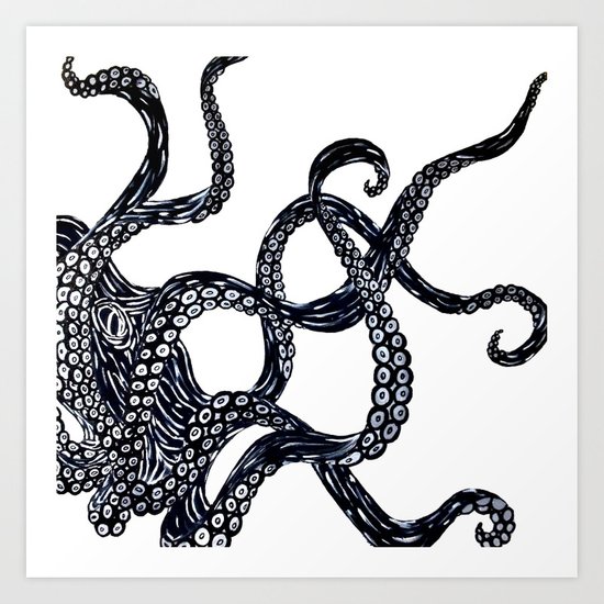 550x550 Octopus Ink Art Print