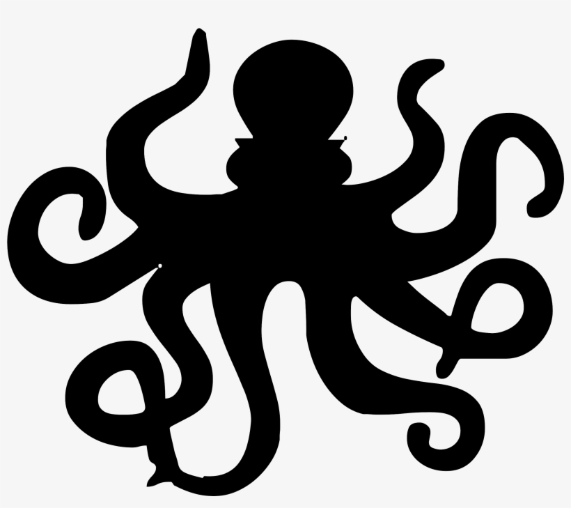820x729 Octopus Line Drawing Transparent Png