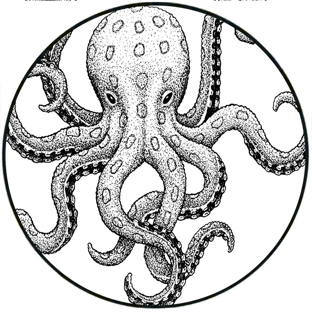 Octopus Line Drawing Free download on ClipArtMag