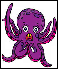 200x238 How To Draw Octopus Drawing Tutorials Drawing How To Draw