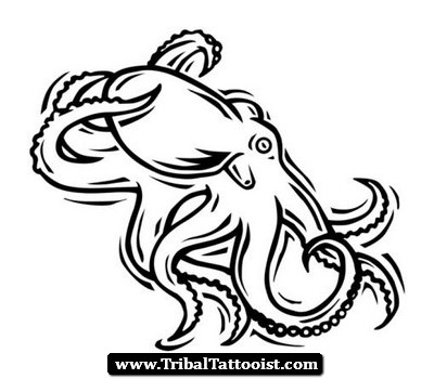 400x350 Tribal Octopus Tattoos And Designs