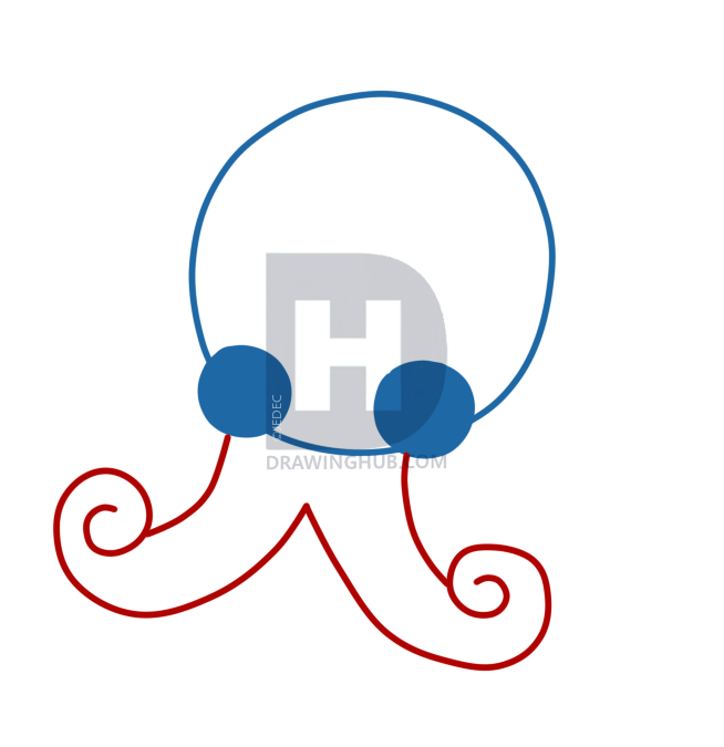 654x675 How To Draw A Chibi Octopus, Step