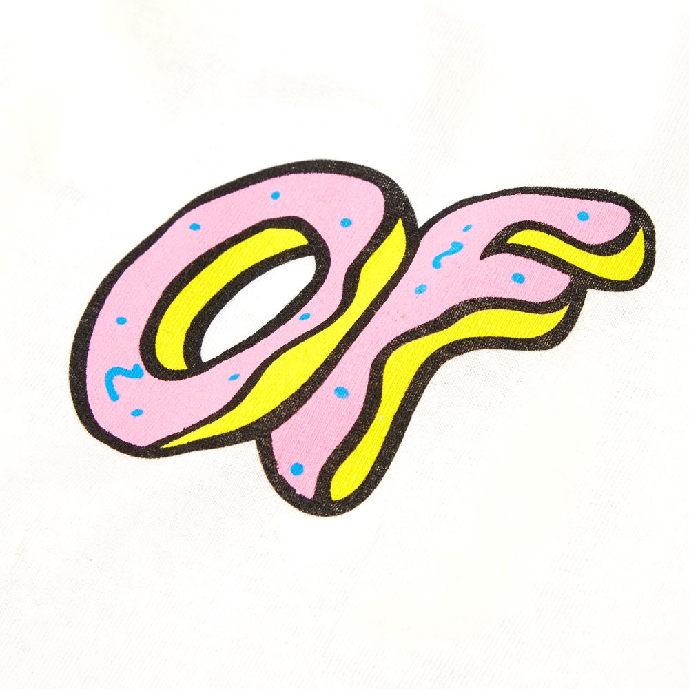 1000x1000 Odd Future Donut Tee White, Pink Yellow End