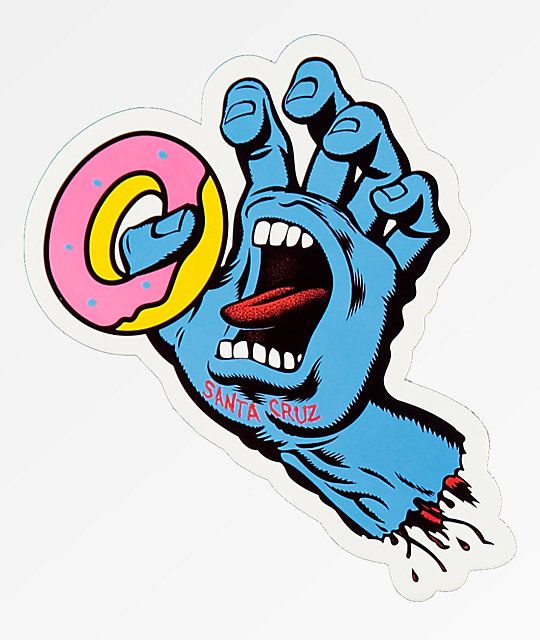 540x640 odd future x santa cruz screaming donut sticker in my style