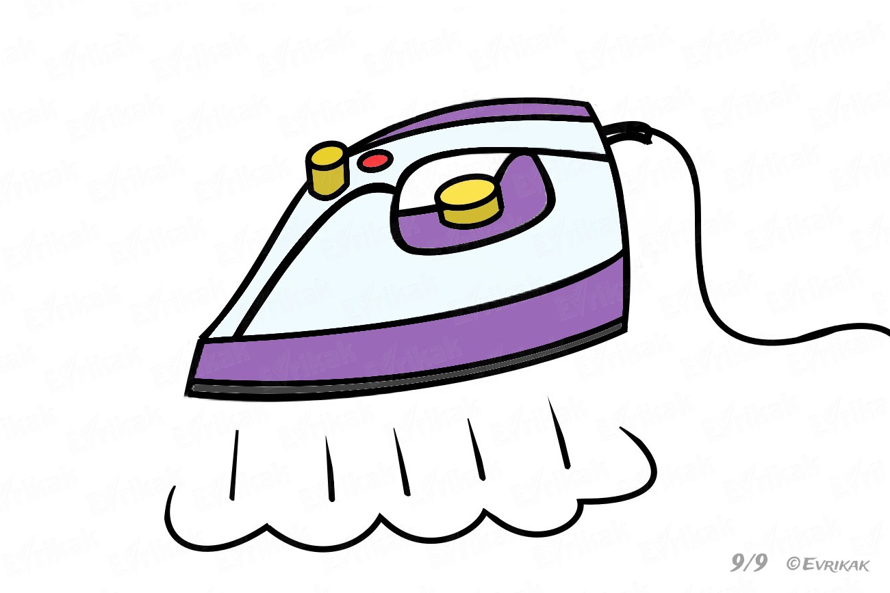 1300x867 How To Draw An Iron Using A Pencil Step