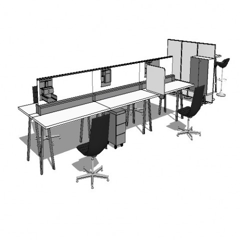 480x480 Furniture Of Office Table And Chair Drawing Sketch Up