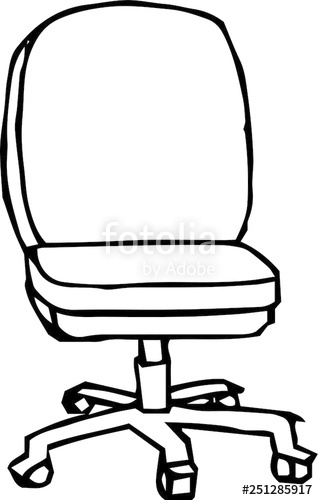 318x500 Monochrome Rough Sketch Of Hand Drawn Chair Stock Image