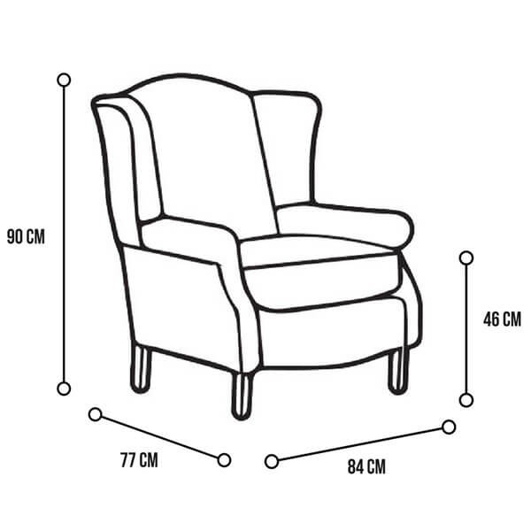 600x600 Morris Blue Tartan Wingback Chair Sloane Sons