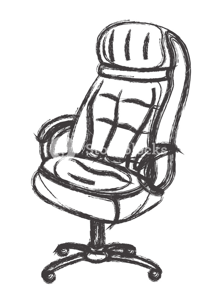 720x1000 Sketch Of Office Chairs Vector Illustration Royalty Free Stock