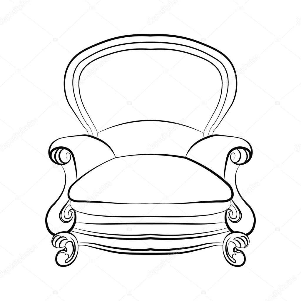 1024x1024 Chair Drawing Deco For Free Download