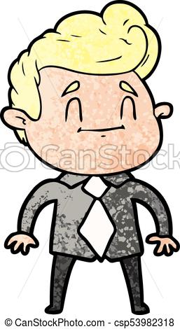 257x470 Happy Cartoon Man In Office Clothes Vector Clip Art