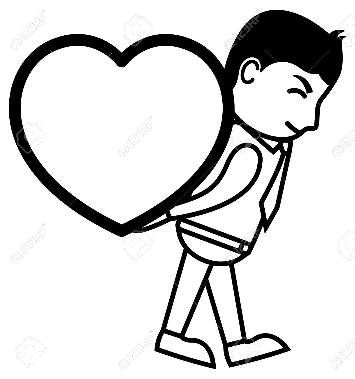 1218x1300 Cartoon Drawings Of People In Love Surprise Love Gift