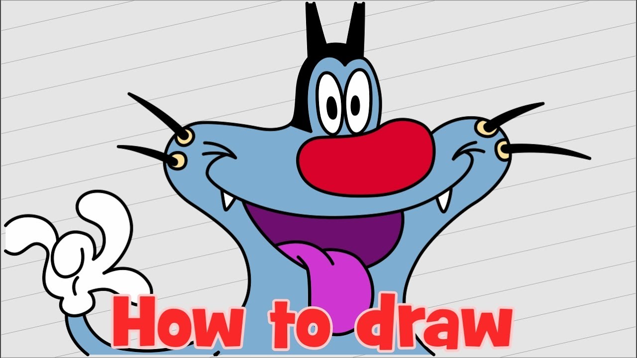 1280x720 how to draw oggy from oggy and the cockroaches