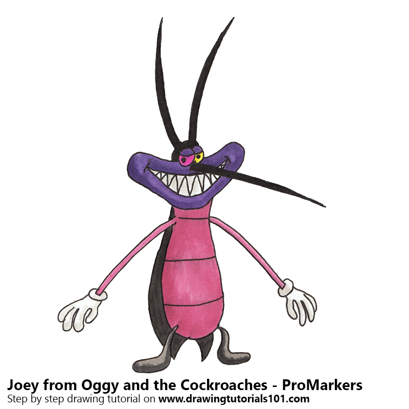 800x800 joey from oggy and the cockroaches with promarkers