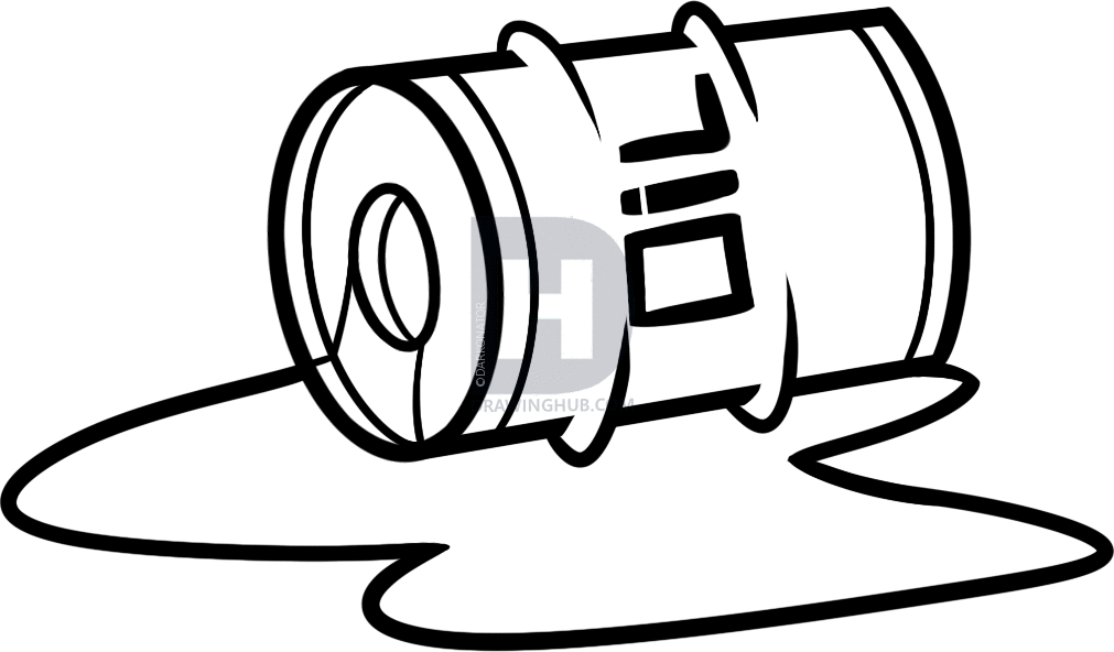 1011x592 How To Draw Oil, Oil Barrell, Step