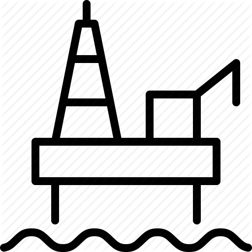 512x512 Crude, Drilling, Gas, Oil, Platform, Rig, Sea Icon