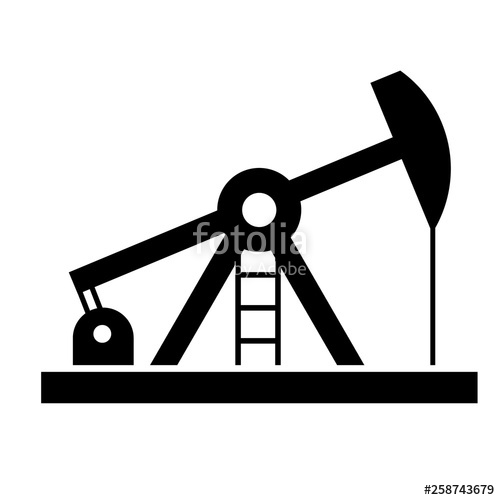 500x500 Oil Derrick Flat Illustration On White Stock Image And Royalty
