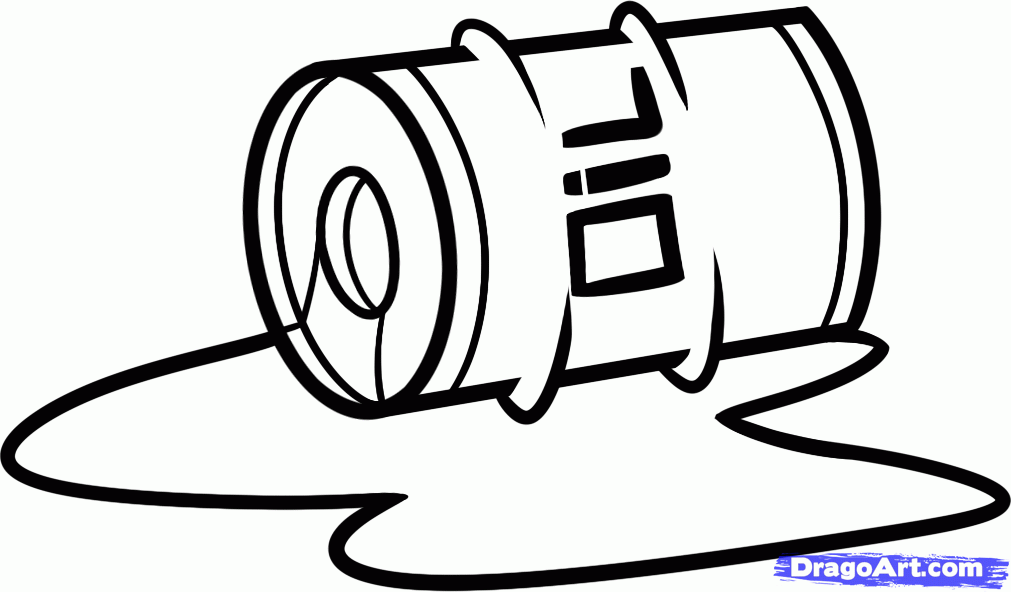 1011x592 How To Draw Oil, Oil Barrell, Step