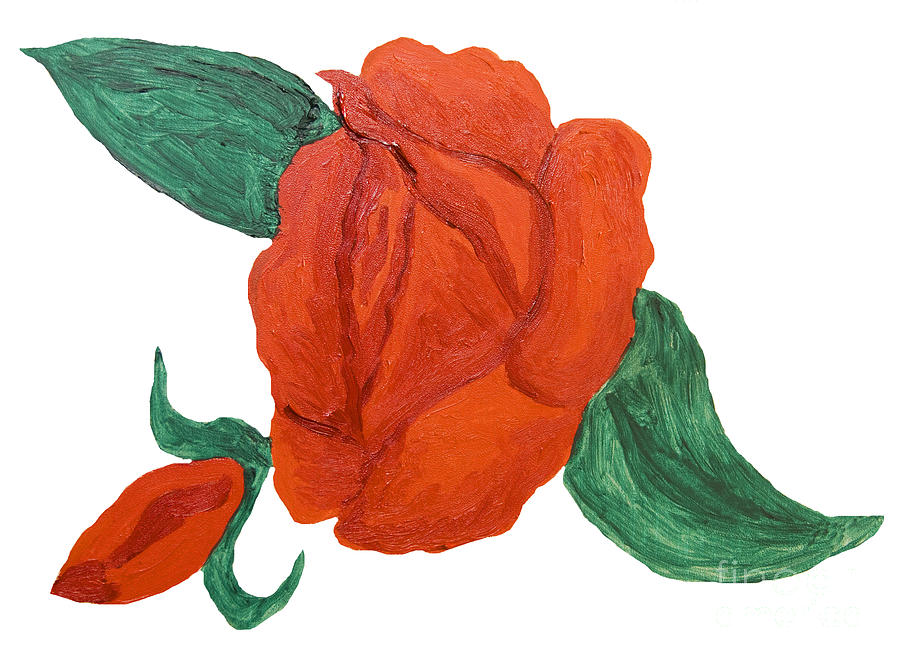 900x662 Red Rose, Oil Painting Painting