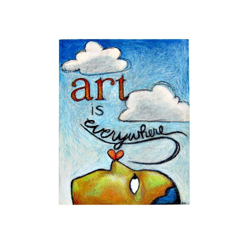 800x800 Drawing, Original Oil Pastel Art With Words Art Is Everywhere