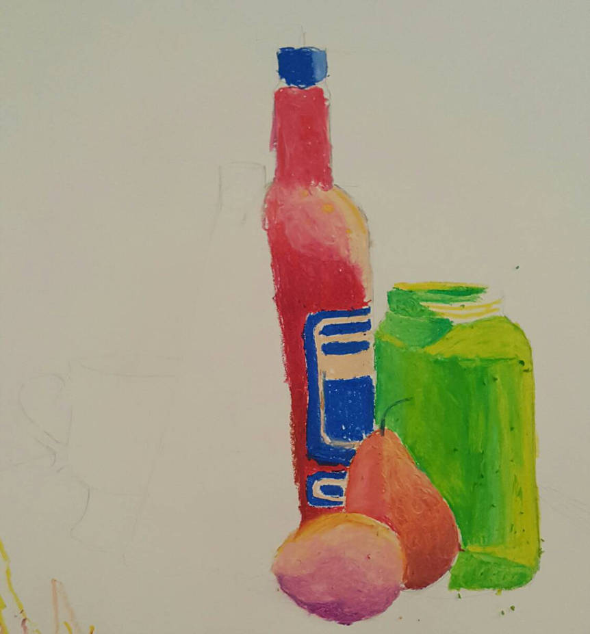 862x927 Oil Pastels Man