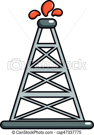328x470 oil rig icon, cartoon style oil rig icon cartoon illustration