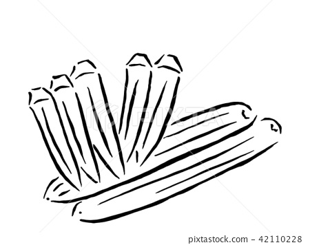 450x356 Summer Vegetable Drawing With A Brush Japanese Illustration