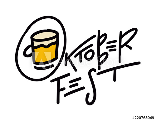 500x388 Oktoberfest Hand Drawn Vector Lettering And Beer Glass Modern