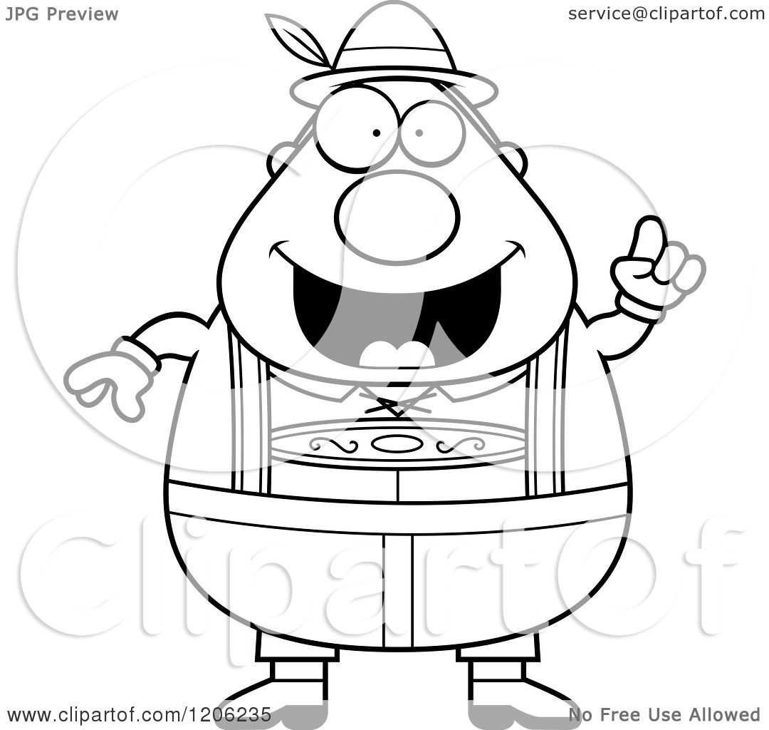 1080x1024 Cartoon Of A Black And White Happy Chubby Oktoberfest German Man
