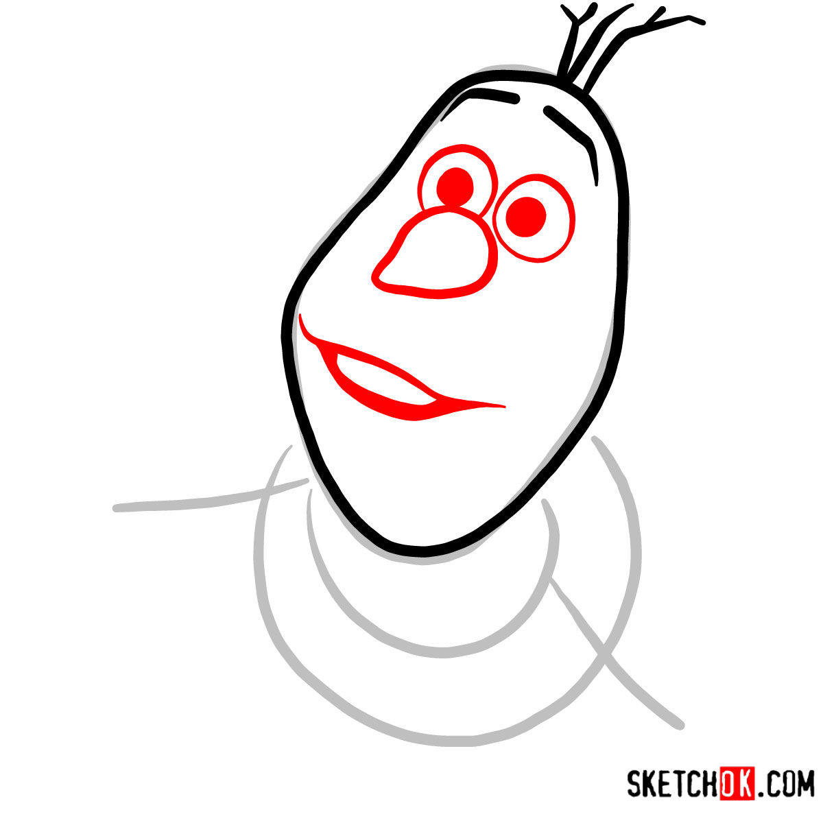 1200x1200 How To Draw Curious Olaf The Snowman