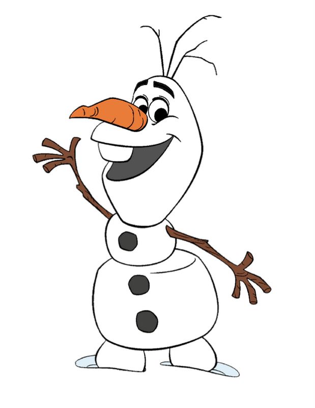 619x800 Olaf Clipart Outline