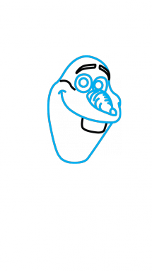 215x382 How To Draw Olaf, Frozen, Disney, Easy Step