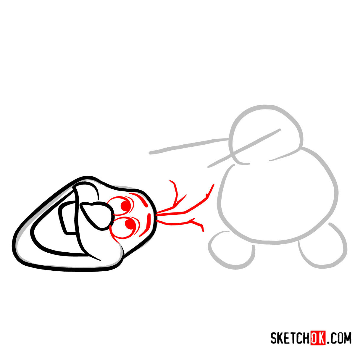 1200x1200 How To Draw Olaf Catching His Head