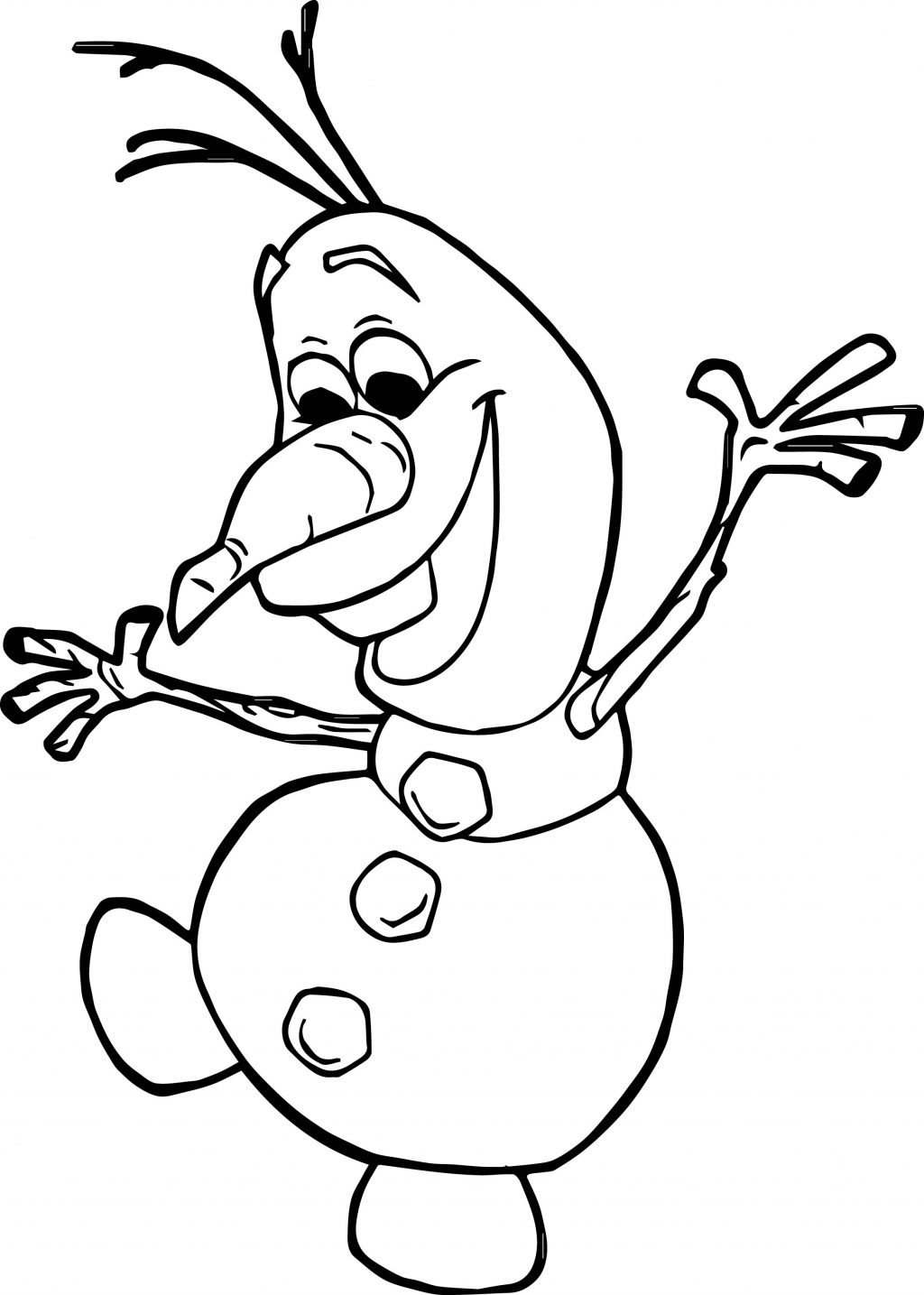 1024x1435 Stylish Design Olaf Frozen Coloring From Drawing At Getdrawings