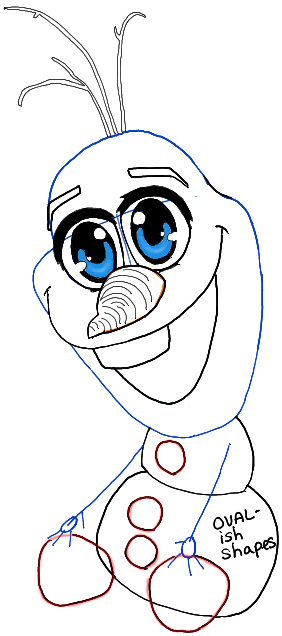 282x636 how to draw chibi olaf or baby olaf from frozen in easy steps