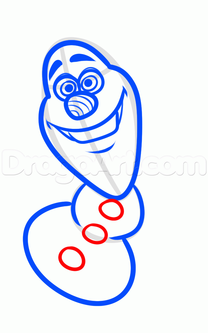 697x1114 How To Draw Olaf, Step