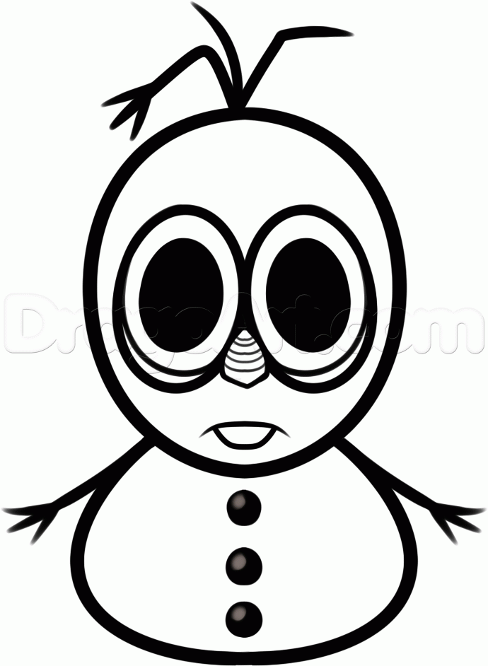 690x942 Step How To Draw Chibi Olaf