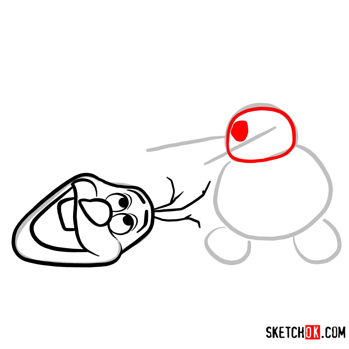 1200x1200 How To Draw Olaf Catching His Head