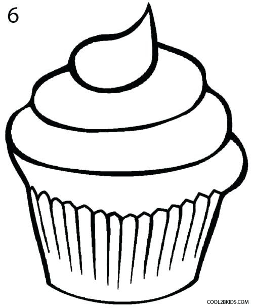 500x608 How To Draw A Cupcake How To Draw Cute Cupcake With Face On It