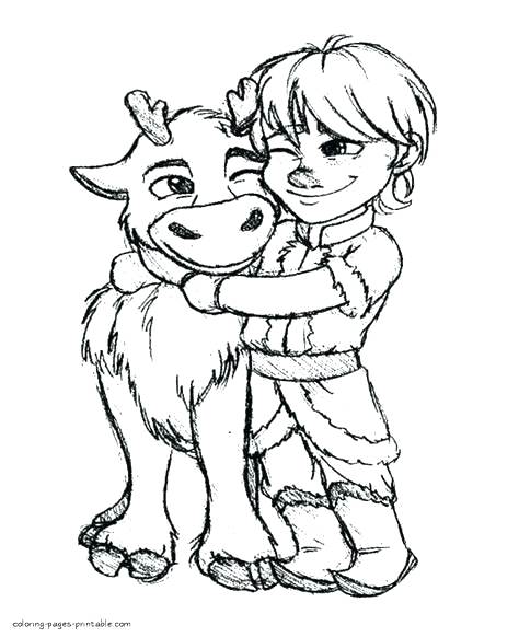 474x582 Sven Coloring Pages Frozen Reindeer Coloring