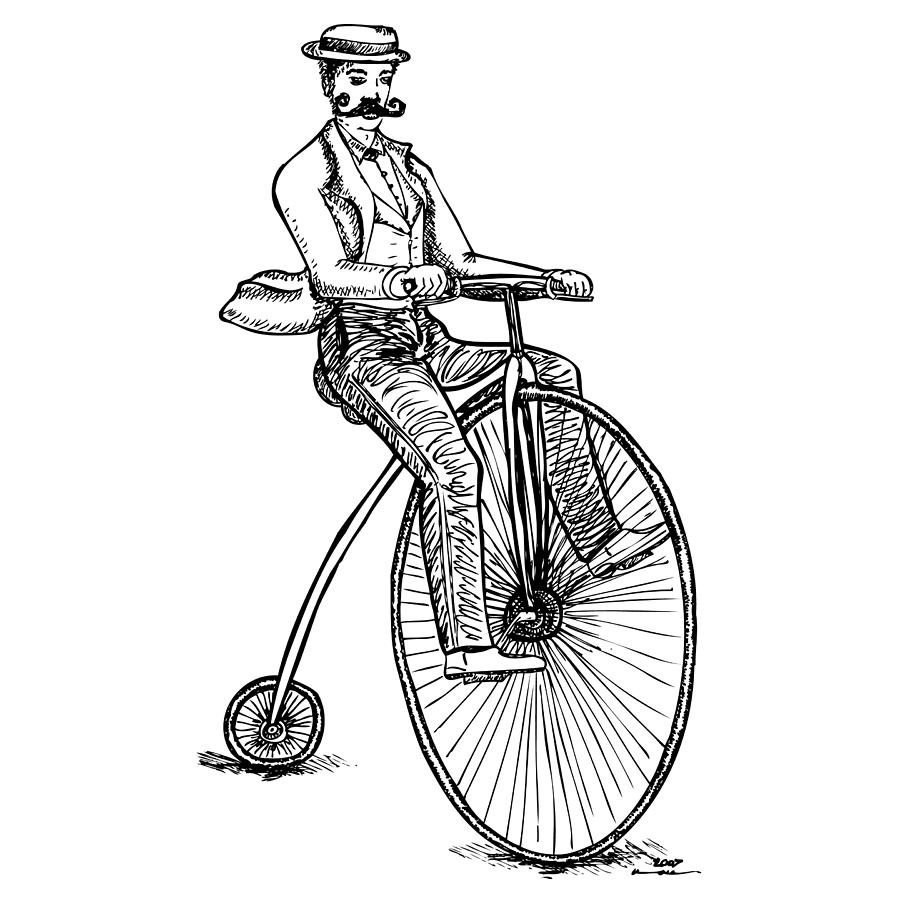 900x900 Boneshaker Velocipede Bicycle Drawing