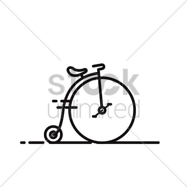 600x600 Old Bicycle Vector Image