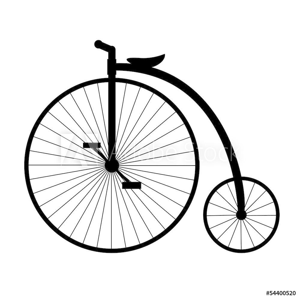 1000x1000 Photo Art Print Penny Farthing Silhouette Of Old Bicycle