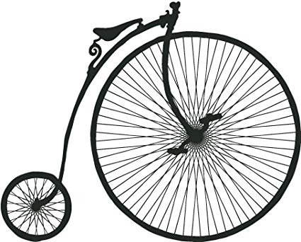 425x342 Penny Farthing High Wheel Old Bike Silhouette Vinyl